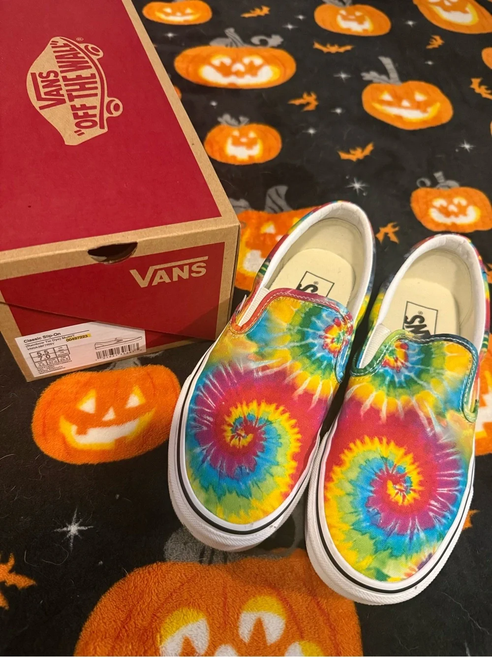 Vans Tie-Dye Slip-On Sneakers - Rainbow Spiral